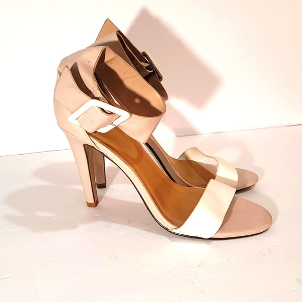 𝅺SODA Women's 1990's Sexy Tan Ivory Stiletto Heels